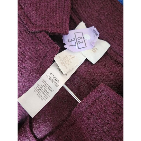 Chico's Purple Women's Coat 4 - Picture 2 of 2